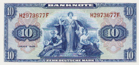 Bundesrepublik Deutschland
Bank deutscher Länder 1948-1949 10 DM 1948. Serie H / F Ro. 238 Selten. I