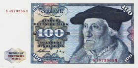 Bundesrepublik Deutschland
Deutsche Bundesbank 1960-1999 100 DM 2.1.1960. Serie N / M Ro. 266 d I-II