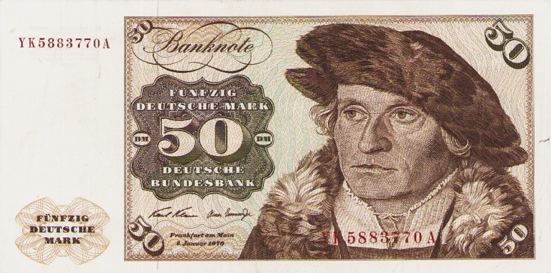 Bundesrepublik Deutschland
Deutsche Bundesbank 1960-1999 50 DM 2.1.1970. Austau...
