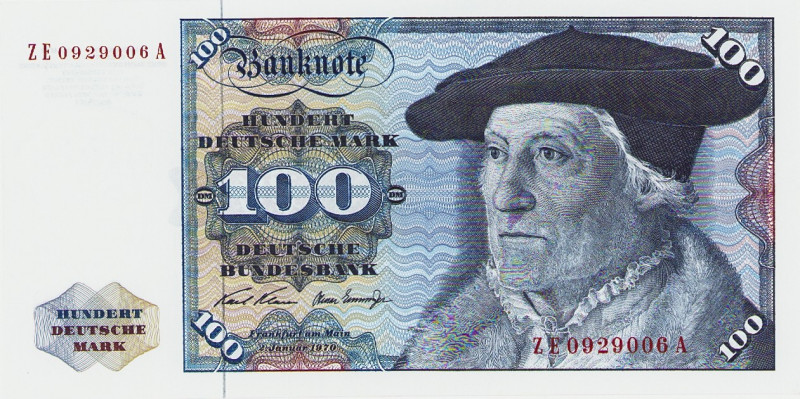 Bundesrepublik Deutschland
Deutsche Bundesbank 1960-1999 100 DM 2.1.1970. Austa...