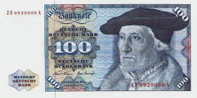 Bundesrepublik Deutschland
Deutsche Bundesbank 1960-1999 100 DM 2.1.1970. Austauschnote. ZE / A Ro. 273 d I-