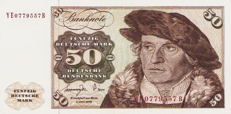 Bundesrepublik Deutschland
Deutsche Bundesbank 1960-1999 50 DM 1.6.1977. Austau...