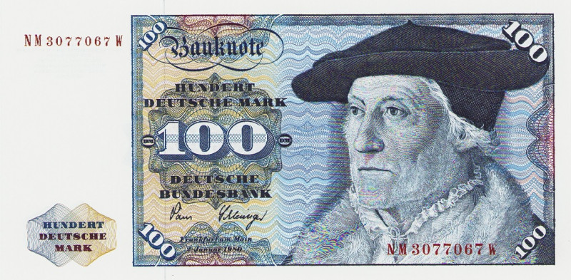 Bundesrepublik Deutschland
Deutsche Bundesbank 1960-1999 100 DM 2.1.1980. Serie...