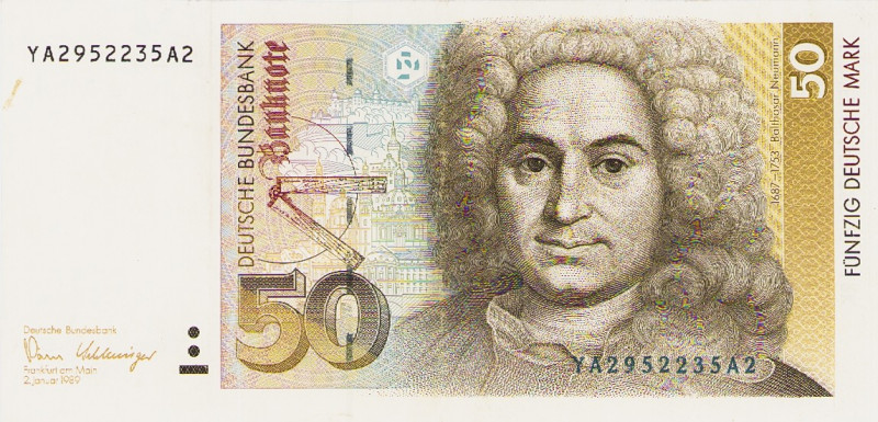Bundesrepublik Deutschland
Deutsche Bundesbank 1960-1999 50 DM 2.1.1989. Austau...