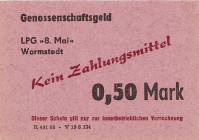 Deutsche Demokratische Republik
LPG-Geld 0,10, 0,50, 5, 10, 50 und 100 Mark o.D. Wormstedt - LPG "8. Mai" Lindmann/Strunz 2W09.1, 2 Fernau 175 6 Stüc...