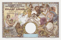 Ausland
Jugoslawien 1000 Dinara 6.9.1935. WPM 33 Selten. I-
