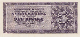 Ausland
Jugoslawien 5 Dinara 1950. WPM 67 R Selten. I