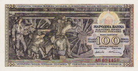 Ausland
Jugoslawien 100 Dinara 1.5.1953. WPM 68 II