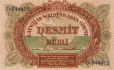 Ausland
Lettland 10 Rubli 1919. WPM 5 Fast II