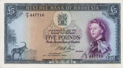 Ausland
Rhodesien 5 Pounds 16.11.1964. WPM 26 Fast III