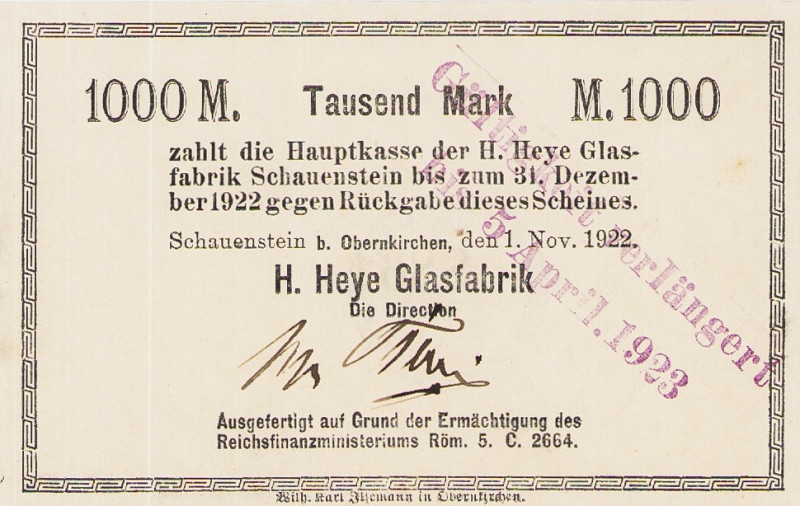 Städte und Gemeinden
Schauenstein (Hes.) 5 (2x), 10 (2x), 50 (2x), 100, 500 (2x...