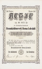 Deutschland
Borna-Lobstädt, Braunkohlenwerk Aktie über 100 Taler 9.1.1873. Ausgestellt in Glauchau. Mit Originalunterschriften. Aktie zweiseitig mit ...