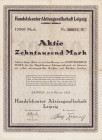 Deutschland
Leipzig, Handelskontor AG Aktie über 10000 Mark 8.10.1923. Bei Suppes nicht aufgeführt Suppes - Selten. III