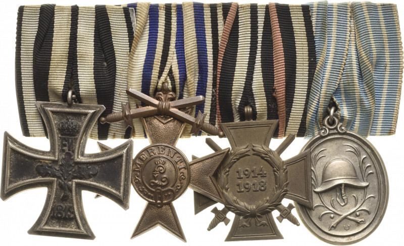 Ordensspangen
Spange mit 4 Auszeichnungen Preußen - Eisernes Kreuz 1914 2. Klas...
