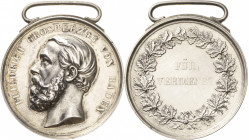 Orden deutscher Länder Baden
Silberne Verdienstmedaille Verliehen 1882-1908. Silber. 40,5 mm, 35,1 g OEK 209 Kl. Kratzer, vorzüglich