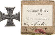 Orden deutscher Länder Preußen
Eisernes Kreuz 1914, 1. Klasse Verliehen 1914-1924. Eisen geschwärzt, versilbert. Flache Form. 42,0 x 43 mm, 18,1 g. I...