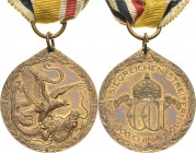 Orden des Deutschen Reiches
China-Denkmünze für Kämpfer Verliehen 1901. Bronze. 32,8 mm. Am Band. Dazu: Verleihungsurkunde, ausgestellt am 14. Sept. ...