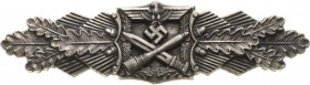 Orden des Dritten Reiches
Nahkampfspange, 2. Stufe Verliehen 1943-1945. Kriegsmetall versilbert. Revers. FEC.W.E. PEEKHAUS BERLIN AUSF.A.G.M.u.K. GAB...