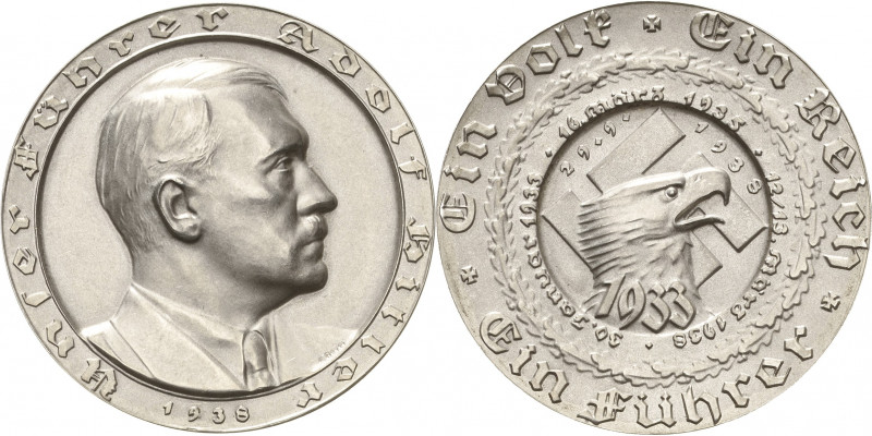 Drittes Reich
 Silbermedaille 1938 (F. Beyer) Auf die politischen Ereignisse de...
