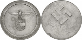 Drittes Reich
 Zinkmedaille 1940 (C. Poellath, Schrobenhausen) IV. Internationale Wintersportwoche Garmisch-Partenkirchen. Reichsadler auf Wappenschi...