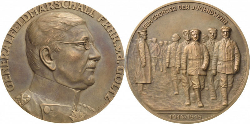 Erster Weltkrieg
 Große Bronzegussmedaille 1915 (F.Eue/Grünthal) Generalfeldmar...