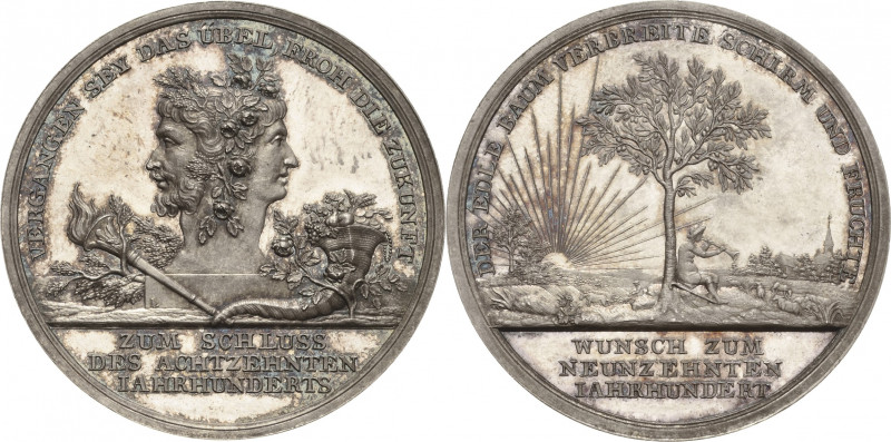 Geschenkmedaillen
 Silbermedaille o.J. (1800) (Daniel und Friedrich Loos) Zur J...