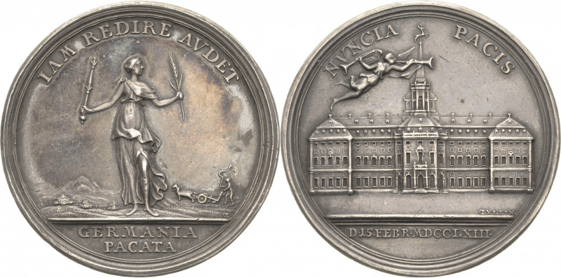 Krieg und Frieden in der Medaillenkunst
 Silbermedaille 1763 (J. L. Oexlein) Fr...