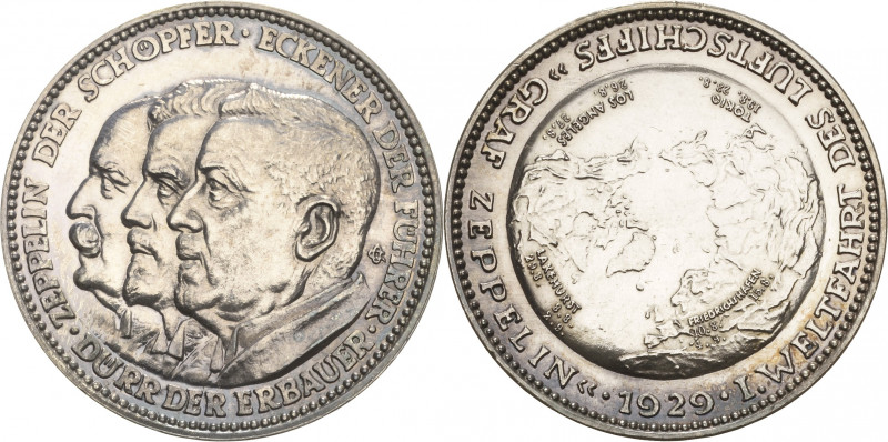Luft- und Raumfahrt
 Silbermedaille 1929 (O. Glöckler) 1. Weltfahrt des LZ "127...
