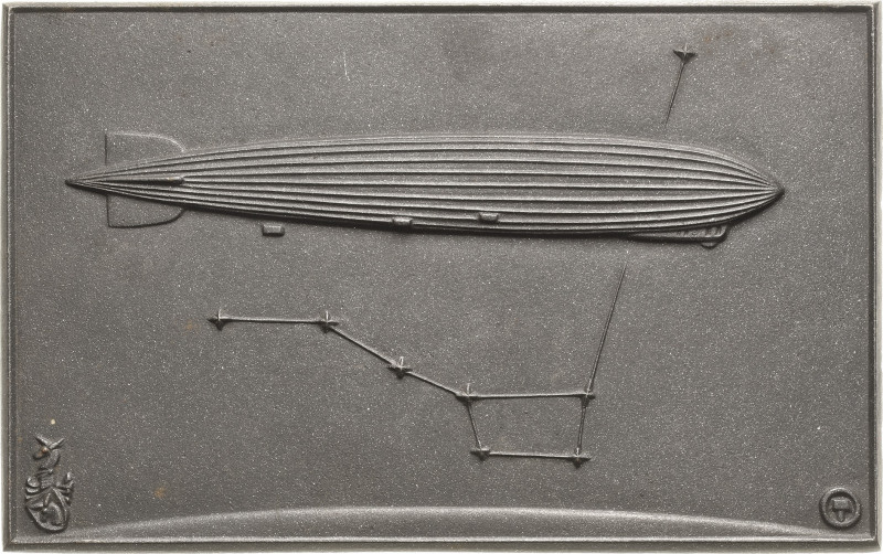 Luft- und Raumfahrt
 Eisengussplakette 1929 (Eberhard Encke) Weltfahrt des LZ 1...