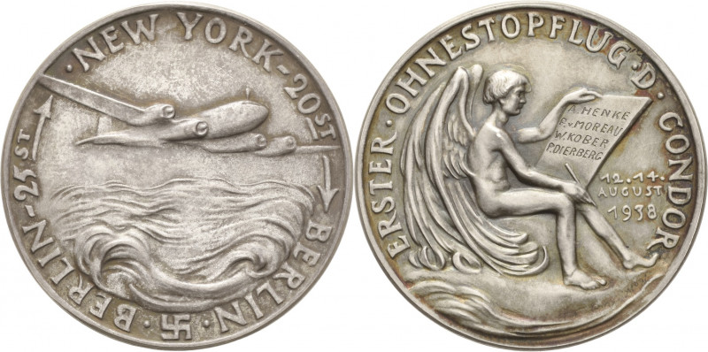 Luft- und Raumfahrt
 Silbermedaille 1938 (K. Goetz) Atlantikflug der Condor. Fl...