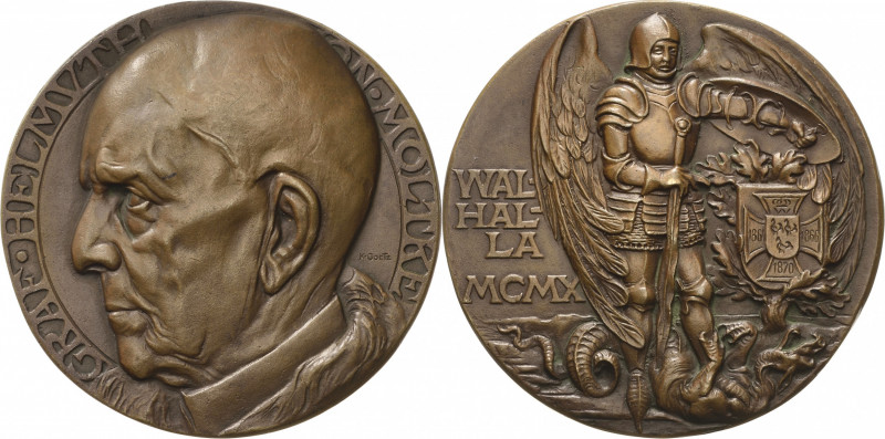 Medailleur Goetz, Karl 1875 - 1950
 Große Bronzegussmedaille 1910. Aufstellung ...