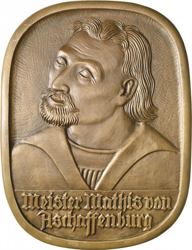 Personenmedaillen
Grünewald, Mathis Gothart Neithart Einseitige Bronzegussplake...