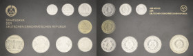 Kursmünzensätze
 1 Pfennig bis 5 Mark 1986. Sanssouci. In Hartplastik Stempelglanz