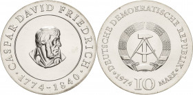 Gedenkmünzen
 10 Mark 1974. Friedrich Jaeger 1553 Stempelglanz/fast Stempelglanz