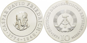 Gedenkmünzen
 10 Mark 1974. Friedrich Jaeger 1553 Stempelglanz