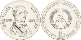 Gedenkmünzen
 10 Mark 1976. Weber Jaeger 1562 Vorzüglich-Stempelglanz