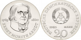 Gedenkmünzen
 20 Mark 1985. Arndt Jaeger 1605 Fast Stempelglanz
