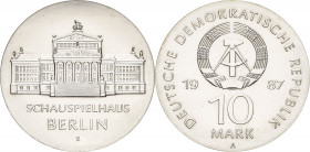 Gedenkmünzen
 10 Mark 1987. Schauspielhaus Jaeger 1616 Stempelglanz