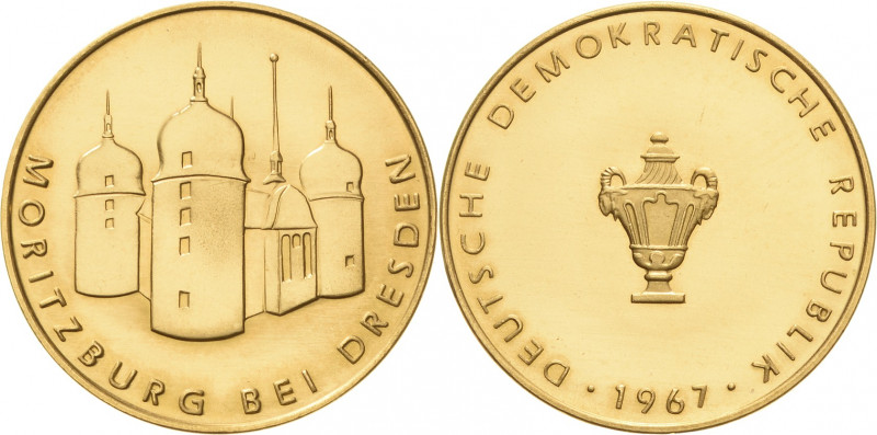 Medaillen
 Goldmedaille 1967. (unsigniert) Moritzburg bei Dresden / Vase. 26,5 ...