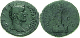 Kaiserzeit
Antoninus Pius 138-161, Divus Antoninus unter M. Aurel Sesterz nach 161, Rom Kopf nach rechts, DIVVS ANTONINVS / Kaiserstatue auf Podest, ...