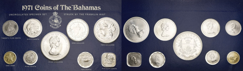Bahamas
Elisabeth II. seit 1952 Münzset 1 Cent bis 5 Dollar 1971. Im Originalet...