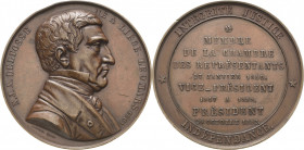 Belgien-Königreich
Leopold I. 1830-1865 Bronzemedaille 1853 (Dubois) Auf den Juristen und Politiker Noël Joseph Auguste Delfosse. Brustbild nach rech...