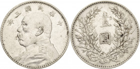 China
Republik 1912-1949 Dollar 1914 (= Jahr 3) L/M 63 KM Y 329 Davenport 225 Sehr schön+