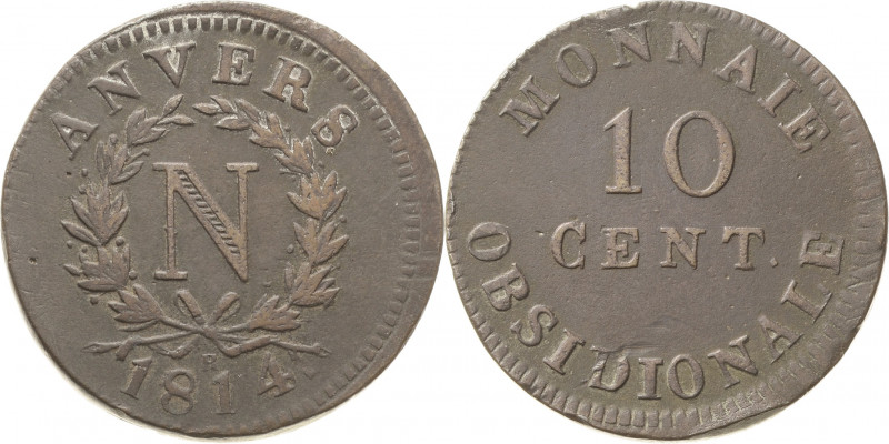 Frankreich
Napoleon I. 1804-1814, 1815 10 Centimes 1814. Geprägt während der Be...