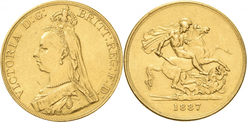 Großbritannien
Victoria 1837-1901 5 Pounds 1887, London Spink 3864 Friedberg 39...