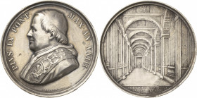 Italien-Kirchenstaat/Vatikanstadt
Pius IX. 1846-1878 Silbermedaille 1868/1869 (=AN XXIII) (I. Bianchi) Auf die Verglasung der Fresken des Raffael in ...