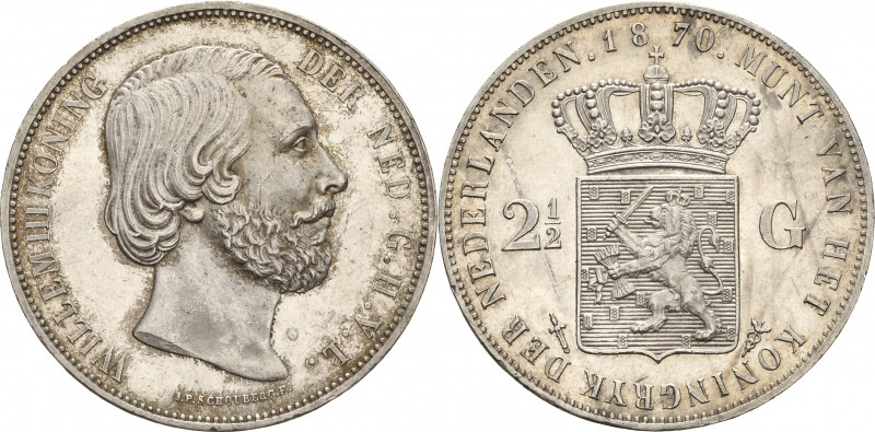 Niederlande-Königreich
Wilhelm III. 1849-1890 2 1/2 Gulden 1870, Utrecht Schulm...