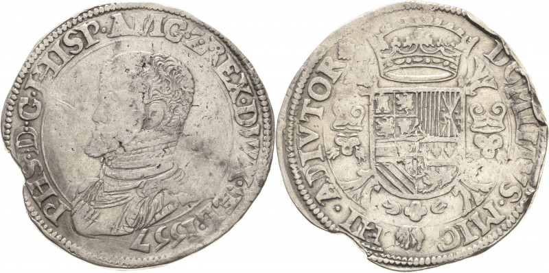 Niederlande-Geldern
Philipp II. von Spanien 1555-1598 Philippstaler 1557, Kreuz...