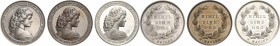 Rumänien
Karl I. 1881-1914 Set von 3 Medaillen in Silber, Bronze und Zinn 1890. Auf den Besuch seiner Gemahlin Elisabeth Ottilie von Wied in Llandudn...