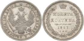 Russland
Alexander II. 1855-1881 Poltina (1/2 Rubel) 1857, SPB/FB-St. Petersburg Bitkin 51 Prachtvolles Exemplar mit feiner Patina. Revers kl. Kratze...